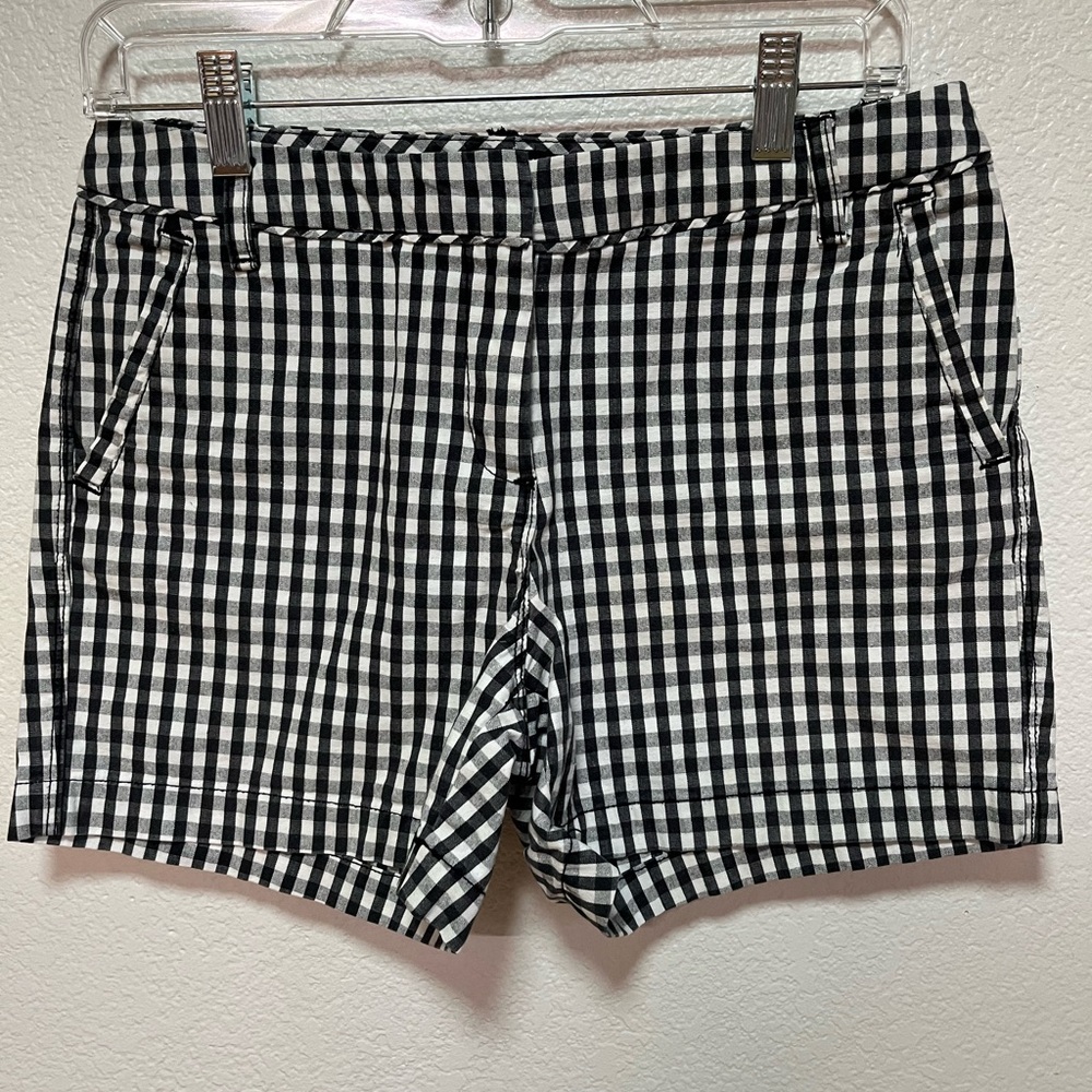 Black and White Checkered Women's Shorts Zac Rachel 4